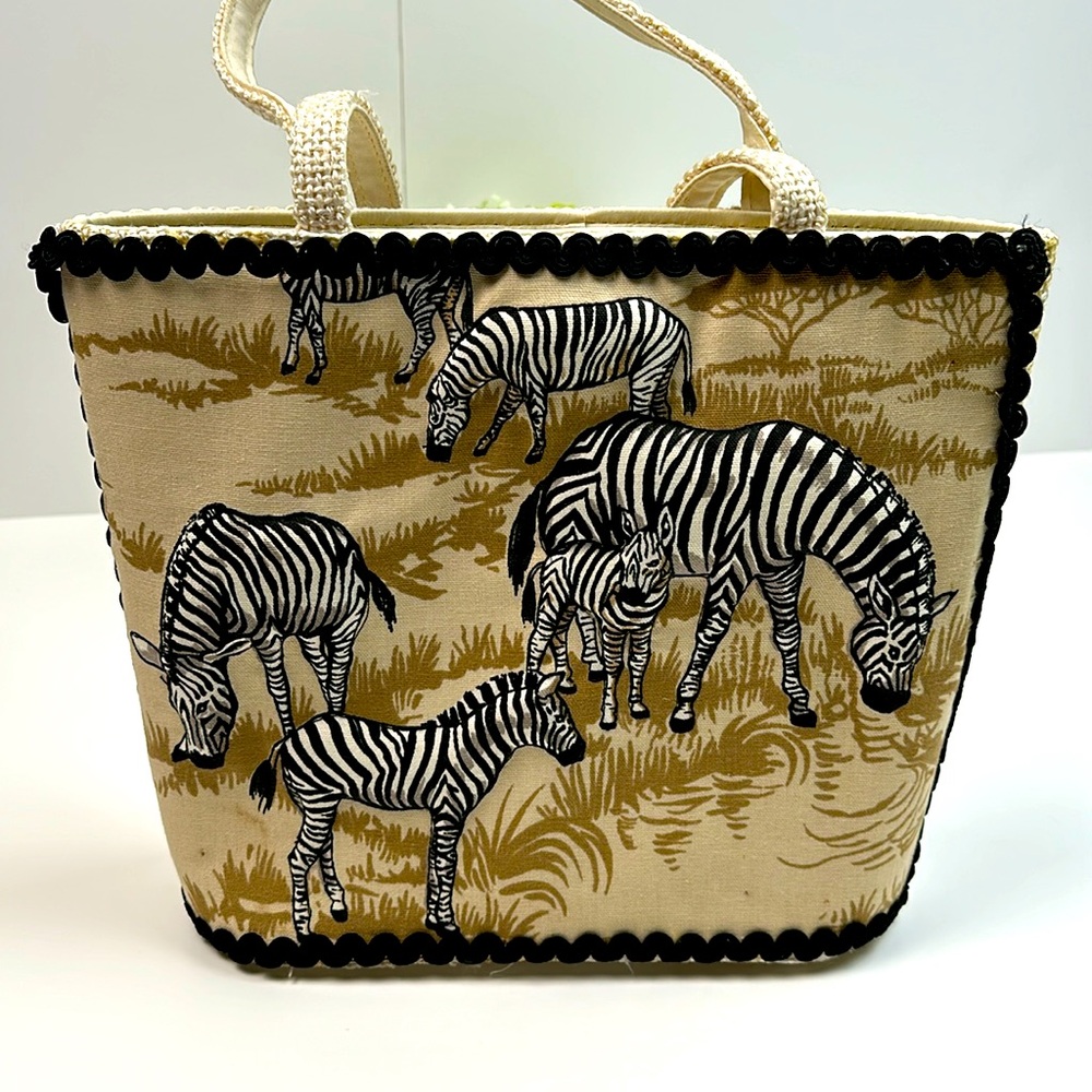 Vintage JR Florida Zebra Handbag